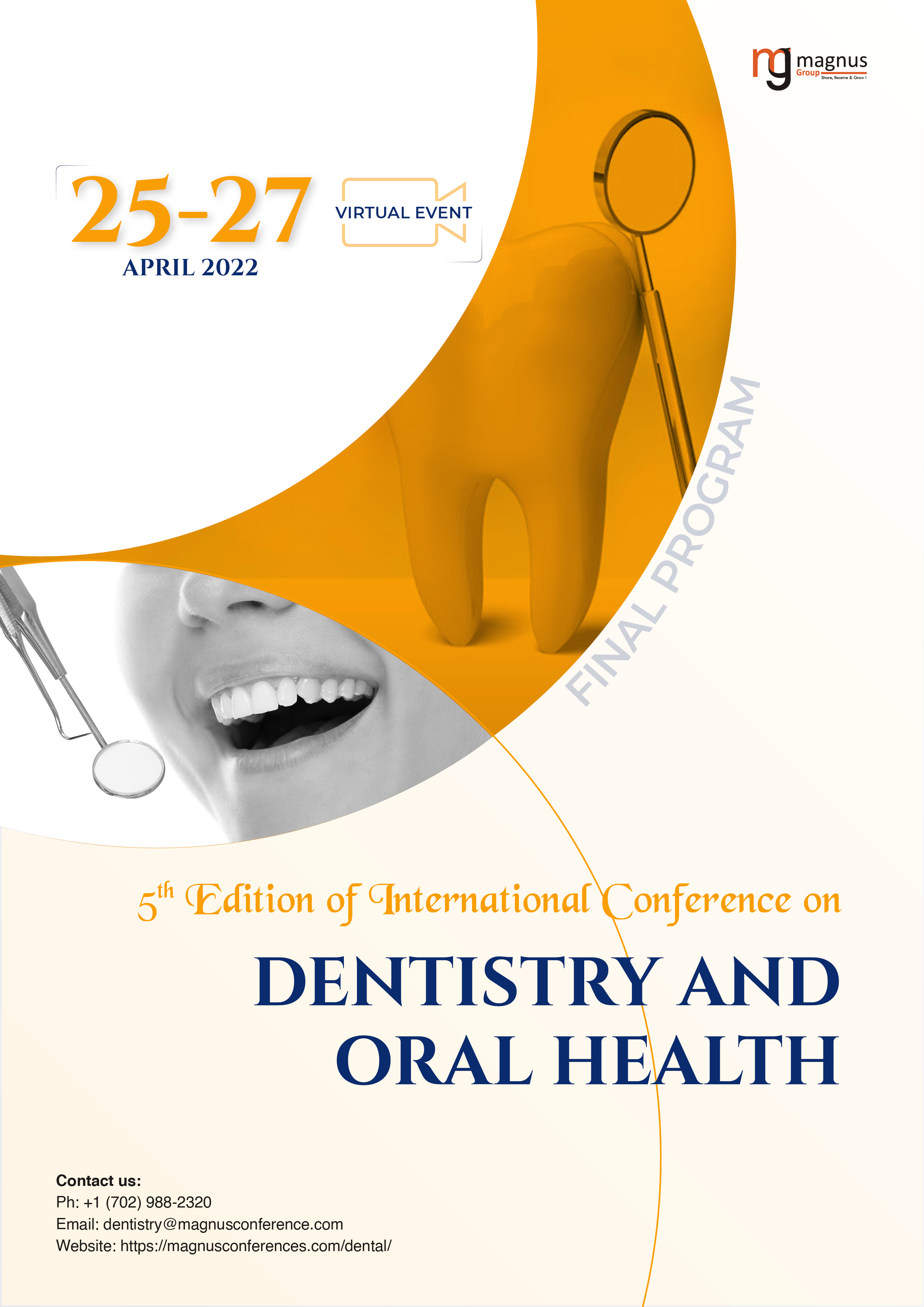 5th Edition of International Conference on Dentistry and Oral Health | Online Program