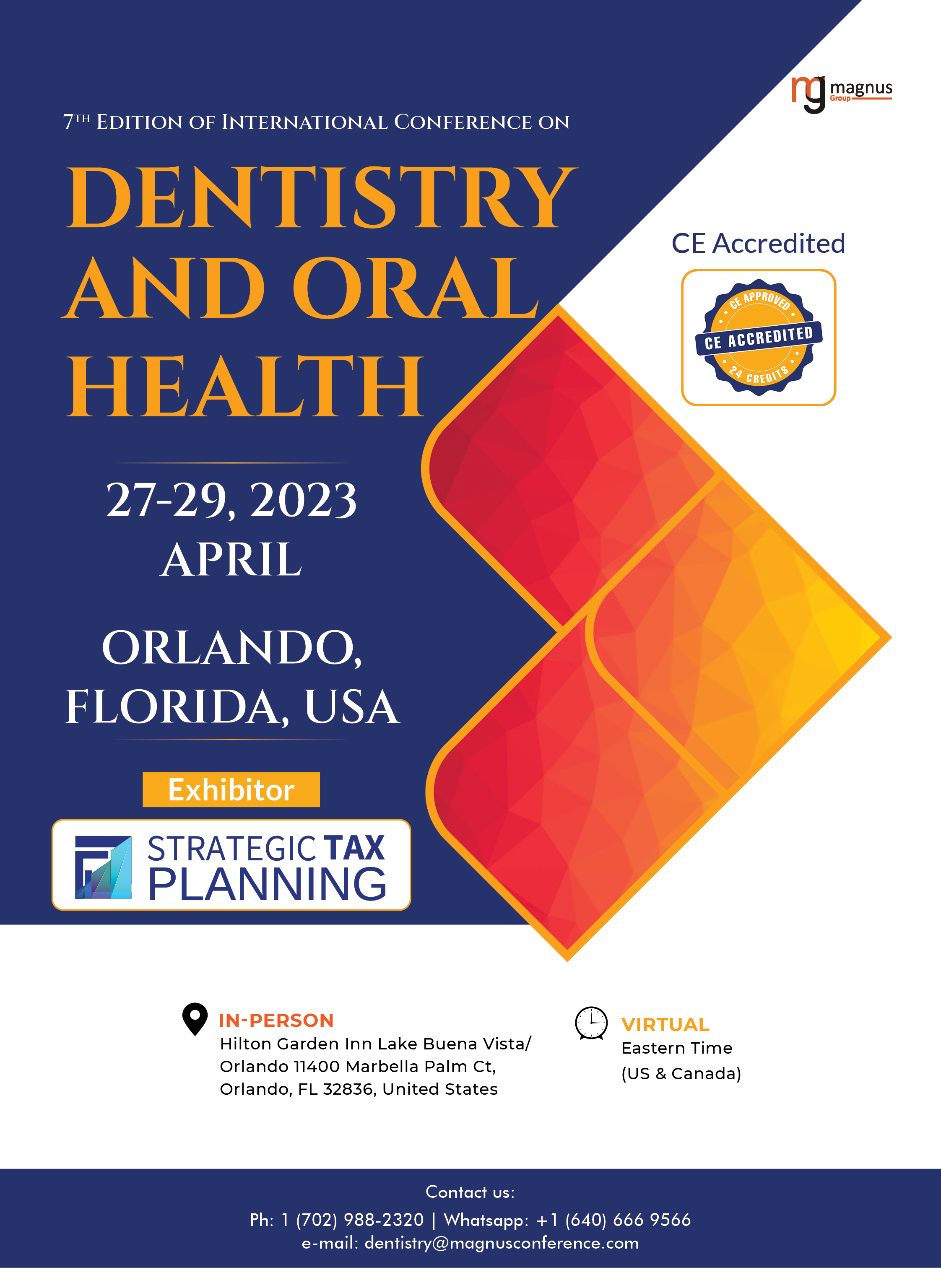 7th Edition of International Conference on Dentistry and Oral Health | Orlando, USA Program