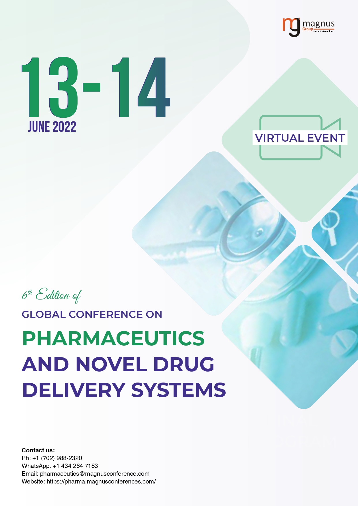 6th Edition of Global Conference on Pharmaceutics and Novel Drug Delivery Systems Program