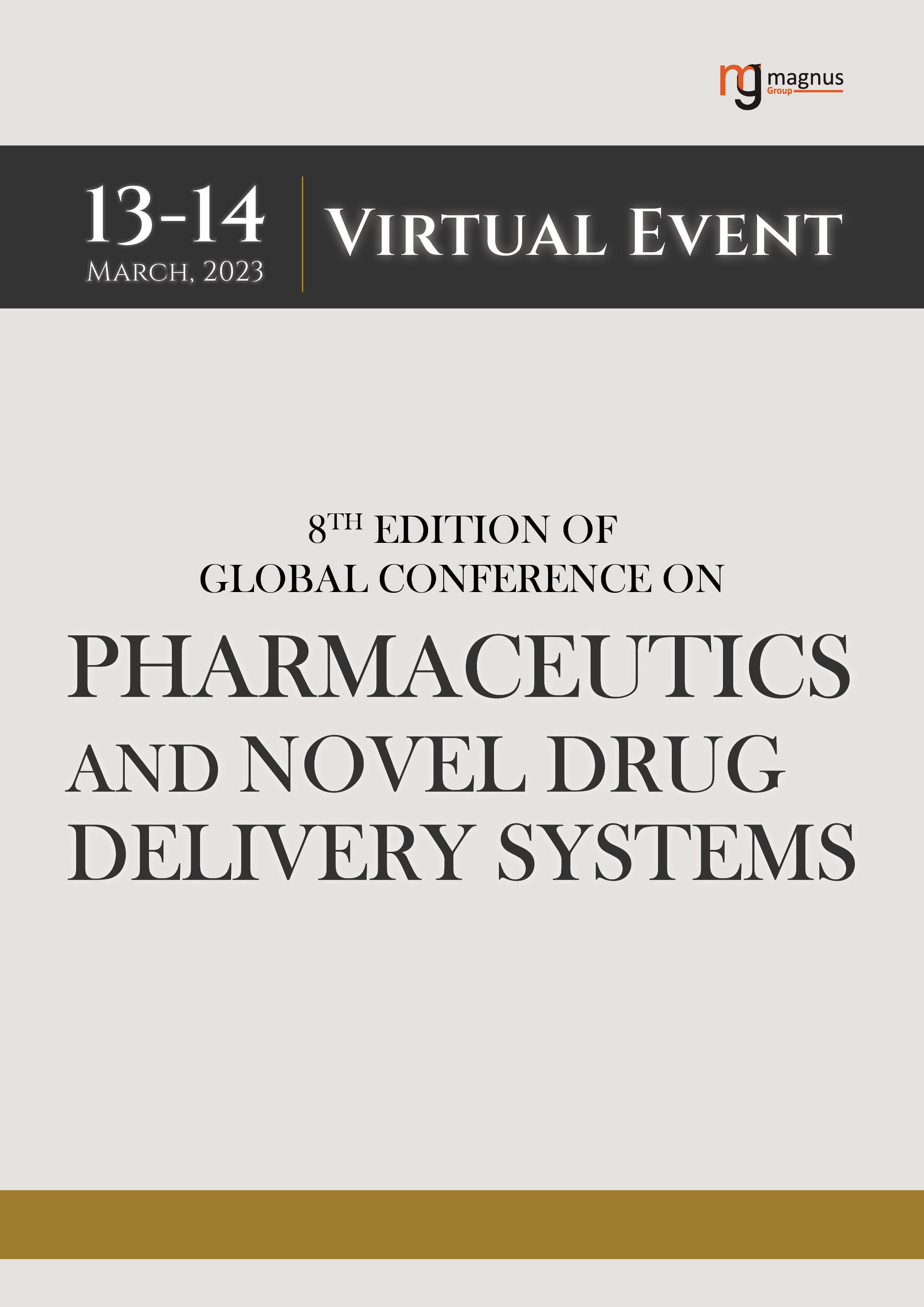 8th Edition of Global Conference on Pharmaceutics and Novel Drug Delivery Systems | Online Event Book